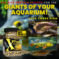 Xtreme Monster 9.0mm pellets for Pike Cichlids supporting long-term health