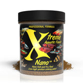 Xtreme Nano pellets bottle shot showing krill-based formula for small fish health and color