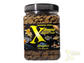 Xtreme Scrapers Wafers packaging showcases premium 14mm fast-sinking formula for nocturnal feeders.