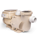 XtremepowerUS 1.75 HP pool pump front view for steady daily filtration