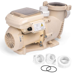 XtremepowerUS pool pump side profile highlighting quiet operation and reliable flow