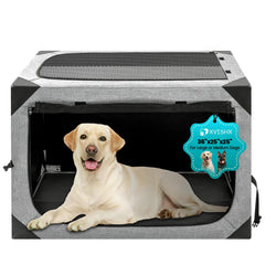 XVISHX dog crate 36x25x25, compact size for home or travel use.