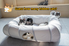 XxingSheep cat tunnel bed dangling balls enhance interactive playtime