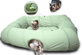 XxingSheep cat tunnel bed green – spacious hideaway for indoor cats