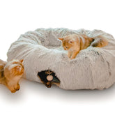 XxingSheep extra-large cat tunnel bed wide view for lounging and play