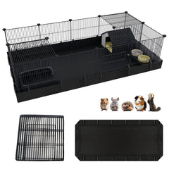 Xymoso DIY guinea pig cages front view shows a spacious, configurable play area for small pets.