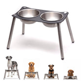 xympo elevated dog bowl top with matte black finish for a clutter-free dining area