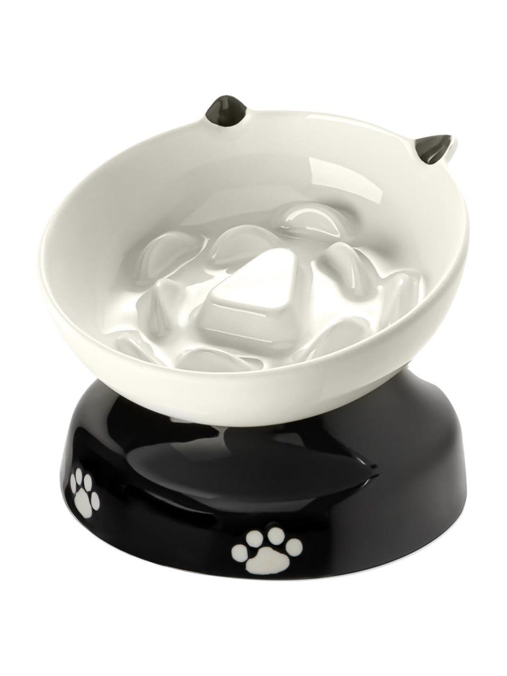 Y YHY ceramic cat slow feeder showing slow-eating design for calmer meals