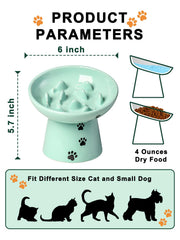 Y YYHY raised fishbone design engages cats during meals.