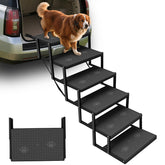 YACONA dog stairs for car, 6 steps, integrated stability for car access