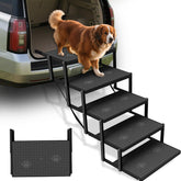 YACONA dog stairs for car 5 step assembled, stable vehicle access