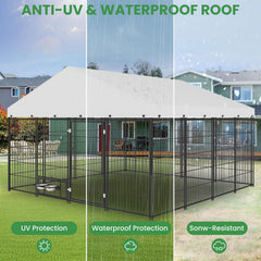 Yafylly kennel feeding door enables safe, easy meals without opening the main gate