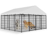 Yafylly kennel with roof structure enhances stability and shelter for large dogs