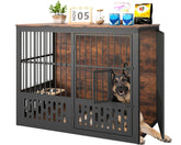 Yafylly XXL crate furniture with interactive window for anxious dogs