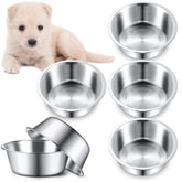 Yahenda 6-pack stainless steel bowls for daily feeding and easy replacements.