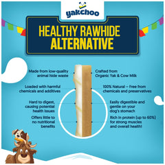 Yakchoo dental-care-friendly chew promotes oral health support.