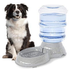 Yalcamoz automatic dog water dispenser base with a stable gravity-fed setup.