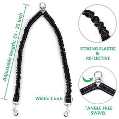 YaLunpc 360-degree swivel prevents tangling while dogs move side to side.