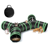 YAMI bone-type cat tunnel with four-way exits for indoor play
