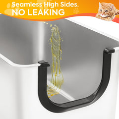Yangbaga litter box features U-shaped entry for easy kitten and senior access