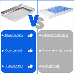 Yangbaga odor-control stainless surface helps reduce litter odor.