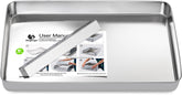 Yangbaga stainless steel reusable litter tray close-up, showing durable metal construction for longevity.
