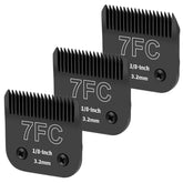 YAZIYIR 3-pack 7FC blades in packaging for professional dog grooming.