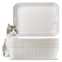 YCSKJK disposable cat litter box, front view, sturdy and leak-resistant for mess-free use