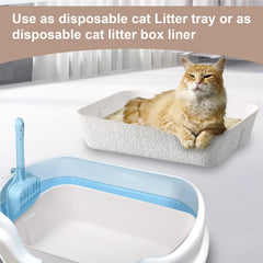 YCSKJK disposable cat litter box, waterproof bottom visible, helps prevent floor staining