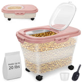 YECERCAN airtight pet food container extended view showing large kibble capacity