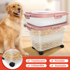YECERCAN collapsible pet food container folded for space-saving storage