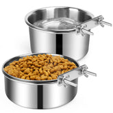 YECERCAN 60oz large crate water bowl fits securely for crate hydration.