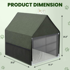 Yeebeny cat litter box cover top open-curtain detail.