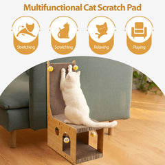 YEMOO Cat Scratcher corrugated cardboard with wood frame for durability