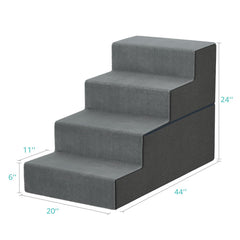 YENING Large Dog Stairs anti-slip base emphasizes secure footing.