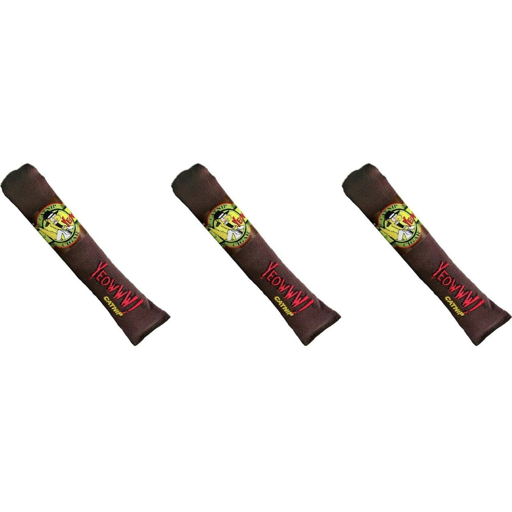 Yeowww! Catnip Cigar 3-Pack shows leaf and flower-top blend for playful enrichment.