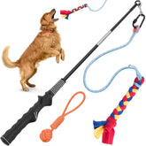 YES4QUALITY flirt pole dog rod demonstrates sturdy design for safe outdoor dog exercise