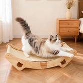 Yesibeike upgraded sisal scratcher bed with oak frame provides sturdy daily scratching.