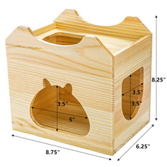 Yesland Wood Chinchilla House roof opened shows a versatile top for play and exploration