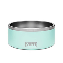 YETI Boomer 8 dog bowl in seafoam front view, rugged design for daily meals.