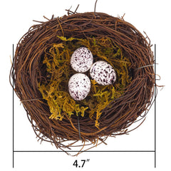 YEUQWJ 12 artificial eggs in nest, adds color and whimsy to displays.