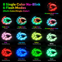 YFbrite leash with 15 modes for customizable outdoor visibility during walks.