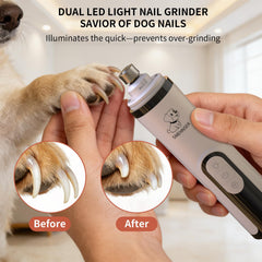 YFL dog nail grinder ultra quiet low vibration for calm pets.