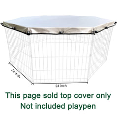YGCASE playpen cover attached to pen demonstrates secure fit with bungee hooks