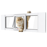 YGNNJY aluminum cat door window installed for easy indoor access