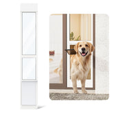 YGNNJY dog door sliding glass insert enables pet access while maintaining door function