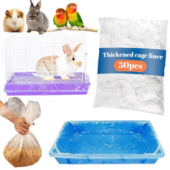 Yhalyea disposable cage liner 37x19 on rabbit cage tray for easy cleanup