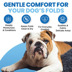 Yibesi dog wrinkle cream for bulldog face folds soothes dryness gently.
