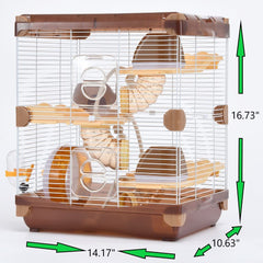 YIBOPET hamster cage interior with ample space for movement.