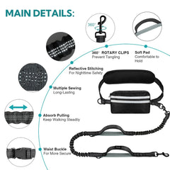 yicostar reflective night-safety leash improves visibility for evening walks.
